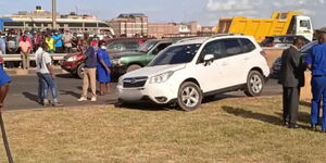 A motorist parks his vehicle in Nairobi in August 2020. 