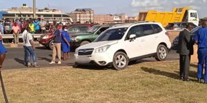 A motorist parks his vehicle in Nairobi in August 2020. 