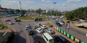 Motorists drive along Lang'ata Road, Nairobi