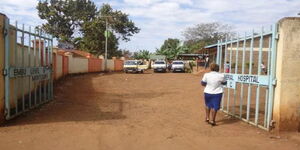 Embu Level Five Hospital entrance. 