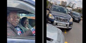 Footage of Kibra MP Peter Orero clashing with Journalist Larry Madowo after being caught driving on the wrong side.