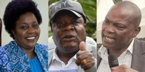 The deceased leaders from left: Governor Joyce Laboso, Matungu MP Justus Murunga and Kabuchai MP James Lusweti 