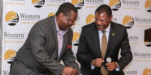 ANC Party leader Musalia Mudavadi (Left) and Bungoma Senator Moses Wetangula at an event in 2019.