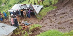 House swept away in a mudslide in Narok County on Monday April 8