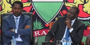 Agriculture CS Peter Munya (left) and DP William Ruto in 2019.