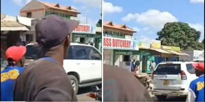 Residents of Embu chasing away Mbeere South MP Nebart Muriuki's convoy on Saturday, October 11, 2025.