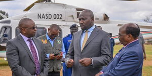 Transport CS Kipchumba Murkomen arrives in Nyeri, Karibuini Showgrounds to preside over the National ASK show on September 15, 2023. 