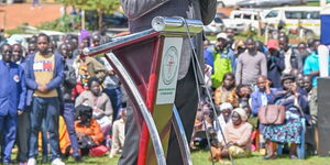 Elgeyo Marakwet Senator Kipchumba Murkomen duting a press briefing at Parliament Buildings in 2017.