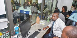 Transport Cabinet Secretary Kipchumba Murkomen at NTSA offices on September 22, 2023.