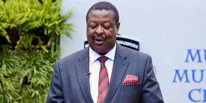 ANC Party Leader Musalia Mudavadi addressing the nation from Musalia Mudavadi Centre on March 25, 2020