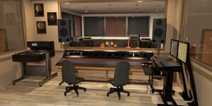 A music studio set up 