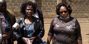 The late MP Murunga's widows Christabel Murunga and Grace Murunga speaking on November 27, 2020.