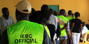 IEBC officials in a polling station