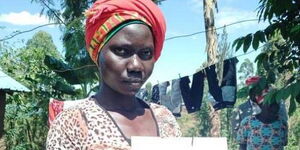 Milly Nafula Barasa Speaking to the Media at Her Home in Kitale