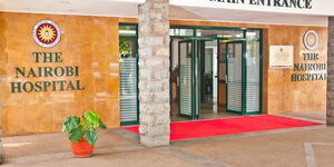 The entrance to the Nairobi Hospital.