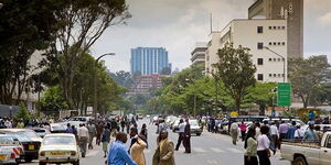 An aerial view of Kenya's capital city, Nairobi