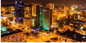 A night view of the Nairobi City