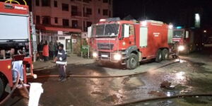 A photo of a Nairobi County firefighting truck.