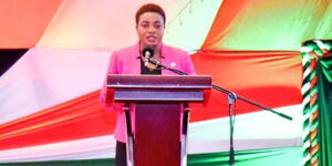 Health CS Susan Nakhumicha during the Kerugoya Level 5 County Referral Hospital opening on Tuesday, June 13, 2023.