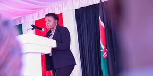 Cabinet Secretary for Health, Susan Nakhumicha speaks during a meeting on May 13, 2024.