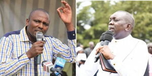 National Assembly Majority Leader Kimani Ichung'wah (left) and Kapseret MP Oscar Sudi.