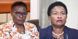 A collage of Meru Governor Kawira Mwangaza and Machakos Governor Wavinya Ndeti. 