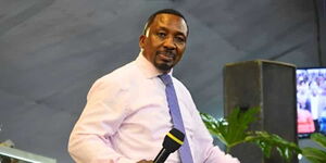 Pastor James Ng'ang'a of the Neno Evangelism Church during a past event