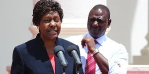 An undated image of Kitui Governor Charity Ngilu and Deputy President William Ruto.