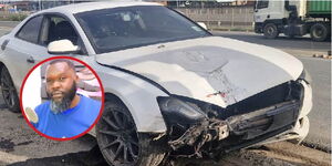 A wreckage of What used to be Nick Odhiambo's Car