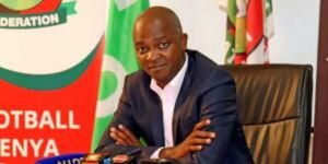 FKF President Nick Mwendwa addressing the press at the La Mada Hotel on Thursday, November 11, 2021