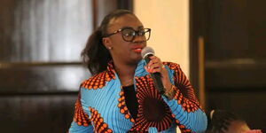 UDA Nominated Senator Gloria Orwoba speaking during a women's meeting on February 28, 2023 