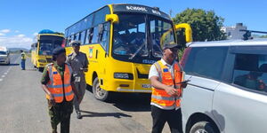 NTSA officials and police conducting an enforcement on the roads on May 14, 2024.