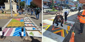 Photo collage of drawings on streets in Nakuru County on Wednesday May 17, 2023