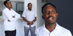 Collage image of Jackton Tanui and Japheth Kemoi, running a staffing agency in the US during an interview.