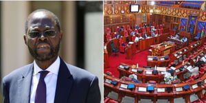 Kisumu Governor Anyang' Nyong'o (left) and the Senate