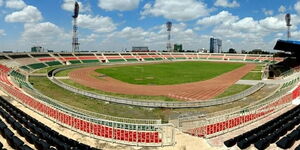 The terraces and field at Nyayo National Stadium, Kenya