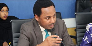 Kiambu Senator Karung'o Thang'wa chairs a Committee session at the Senate on November 29, 2023.