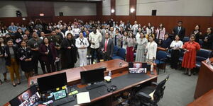 Kenyans and other individuals take oath of American citizenship on January 16, 2024.