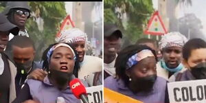Former US President Barack Obama's sister Rita Auma tear-gassed while demonstrating at the Nairobi CBD