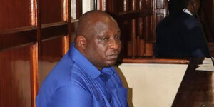Central Police Station OCS Samson Talaam during his arraignment at Milimani Law Courts over the death of Albert Ojwang on June 16, 2025.