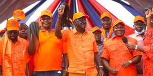 The Orange Democratic Movement (ODM) party leaders during a past rally in Kakamega County.