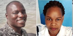 Police officer John Ogweno (R), suspected to have been shot dead by police officer Caroline Kangogo (L) before she killed herself.