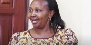 Olympia Keino speaking during a past management workshop in Kisumu in September 2016.