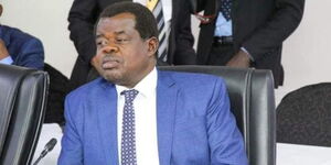 Busia Senator Okiya Omtatah follows the Senate Public Accounts Committee session on March 19, 2024. 