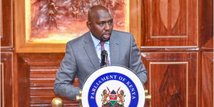 Interior CS Kipchumba Murkomen appeared in front of the Senate Plenary on March 5, 2025.