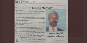 An orbituary for the late lawyer Daniel Wachira Karani