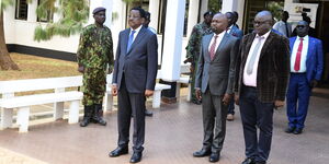 Siaya Gov. Orengo and Assembly Speaker George Okode before the State of the County Address on December 9, 2025