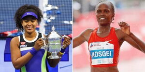 Tennis Queen Naomi Osaka (left) and World Marathon record holder Brigid Kosgei