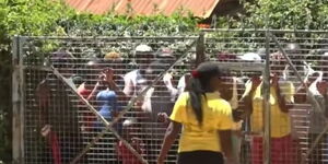 Parents staging protests at Lower Kihara Primary School in Kiambu county
