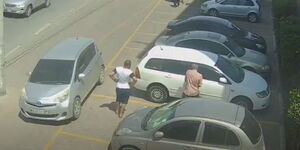 The thieves caught on camera breaking into a vehicle on September 17, 2020.